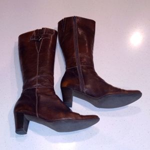 Gianna Di Firenze Women's Leather Heeled Boots (Size: 8)